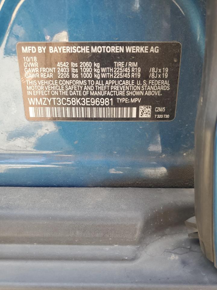 2019 Mini Cooper S Countryman VIN: WMZYT3C58K3E96981 Lot: 61567625