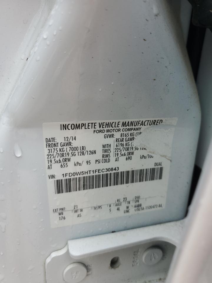 2015 Ford F550 Super Duty VIN: 1FD0W5HT1FEC30843 Lot: 61012275