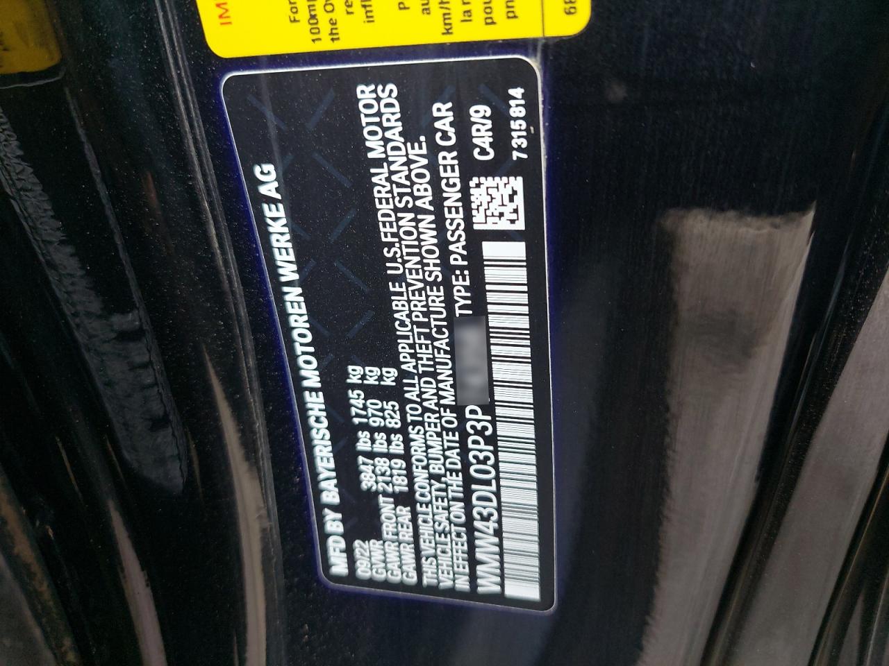 WMW43DL03P3P74356 - 2023 Mini COOPER - #59464725