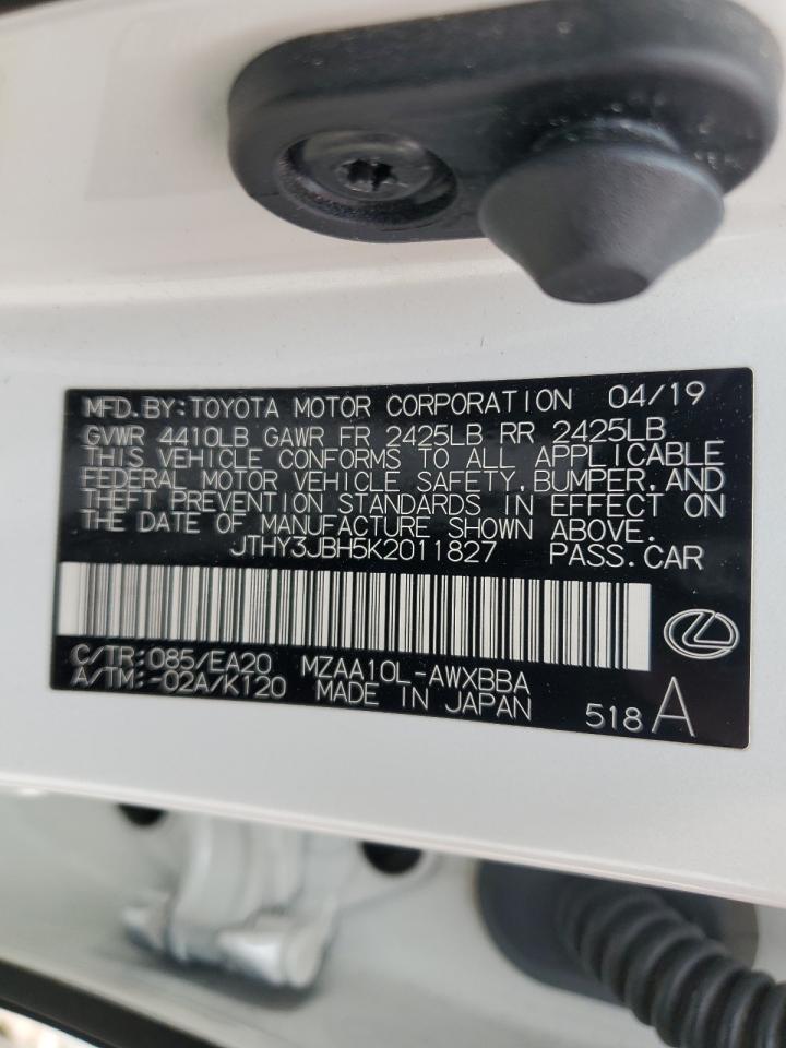 2019 Lexus Ux 200 VIN: JTHY3JBH5K2011827 Lot: 60701205