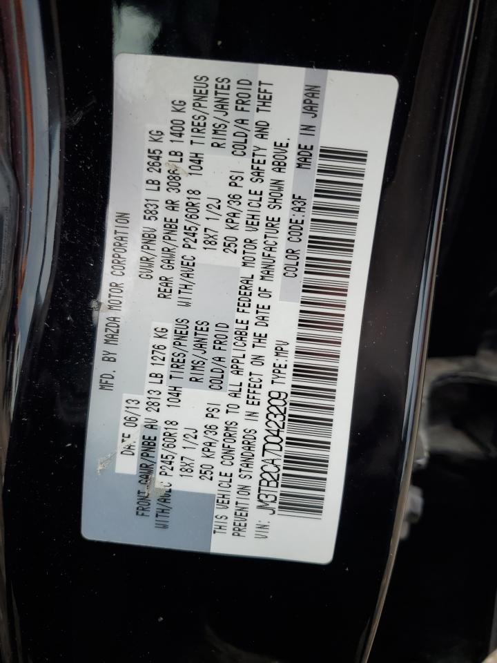 2013 Mazda Cx-9 Touring VIN: JM3TB2CA7D0423209 Lot: 61465365