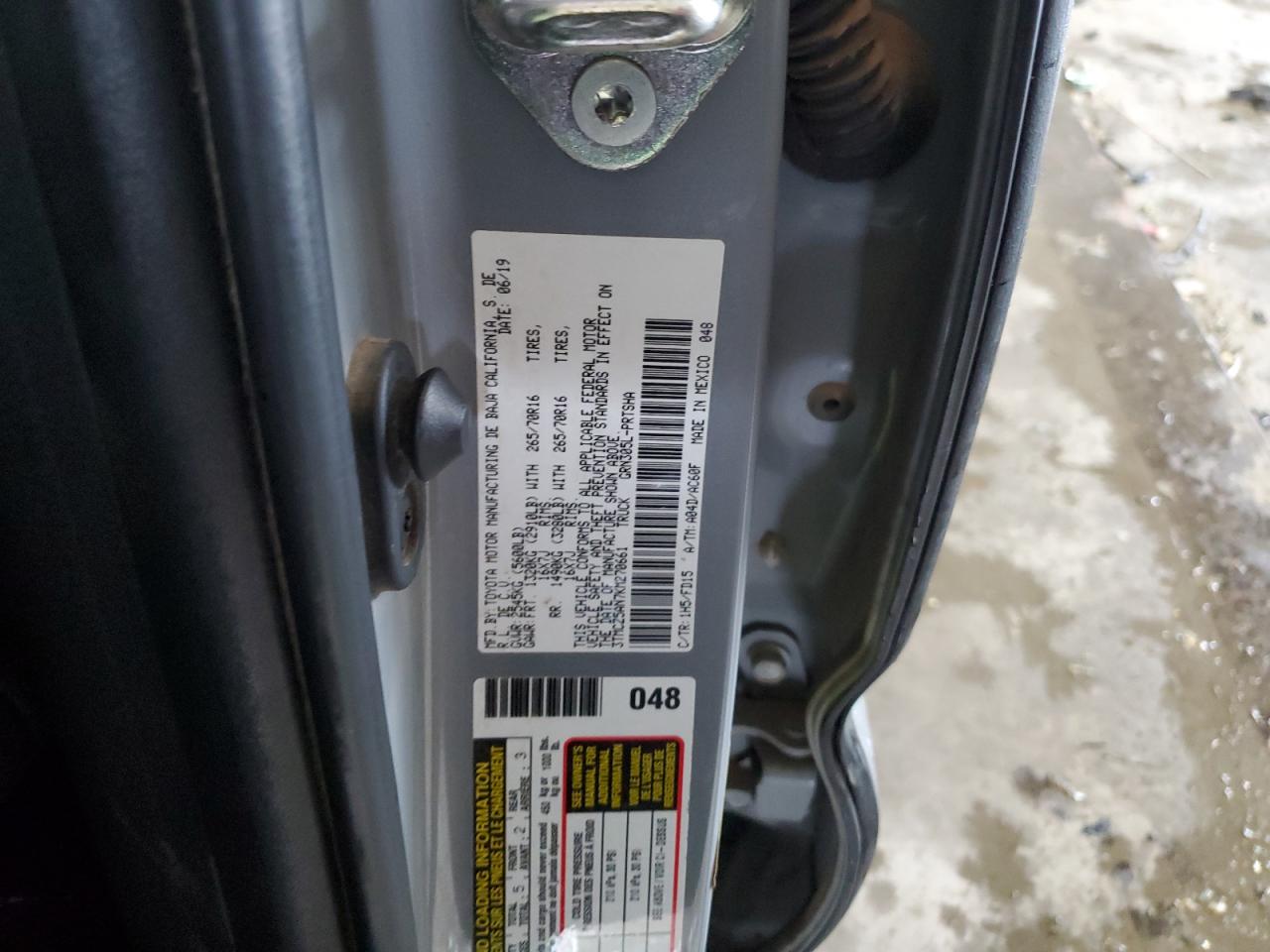 2019 Toyota Tacoma Double Cab VIN: 3TMCZ5AN7KM270661 Lot: 60329425