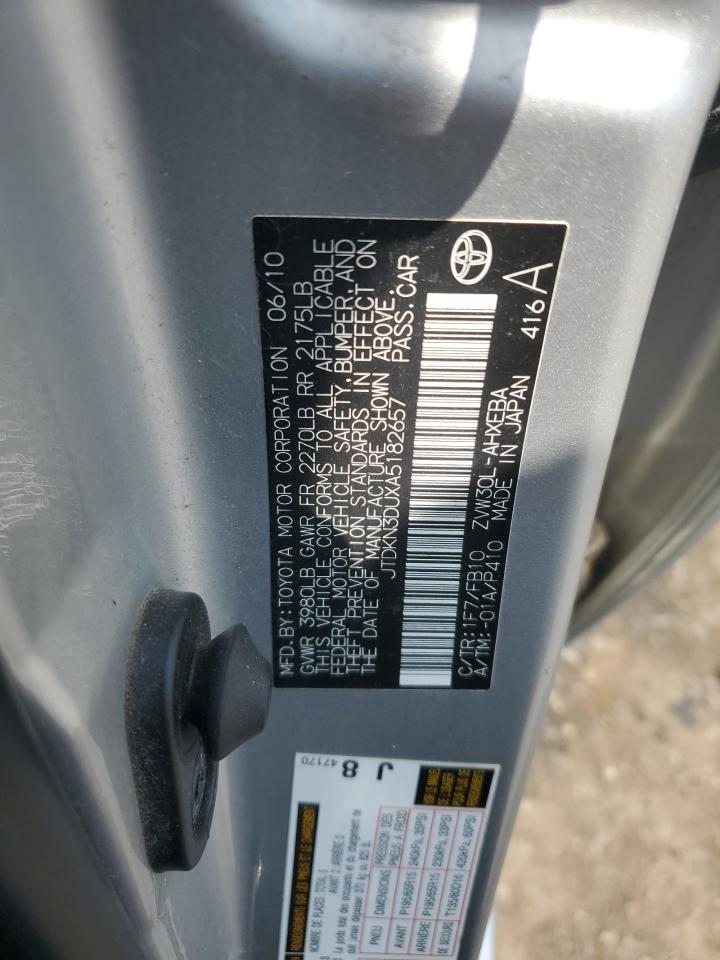 TOYOTA PRIUS 2010 VIN JTDKN3DUXA5182657 zdjęcie 13