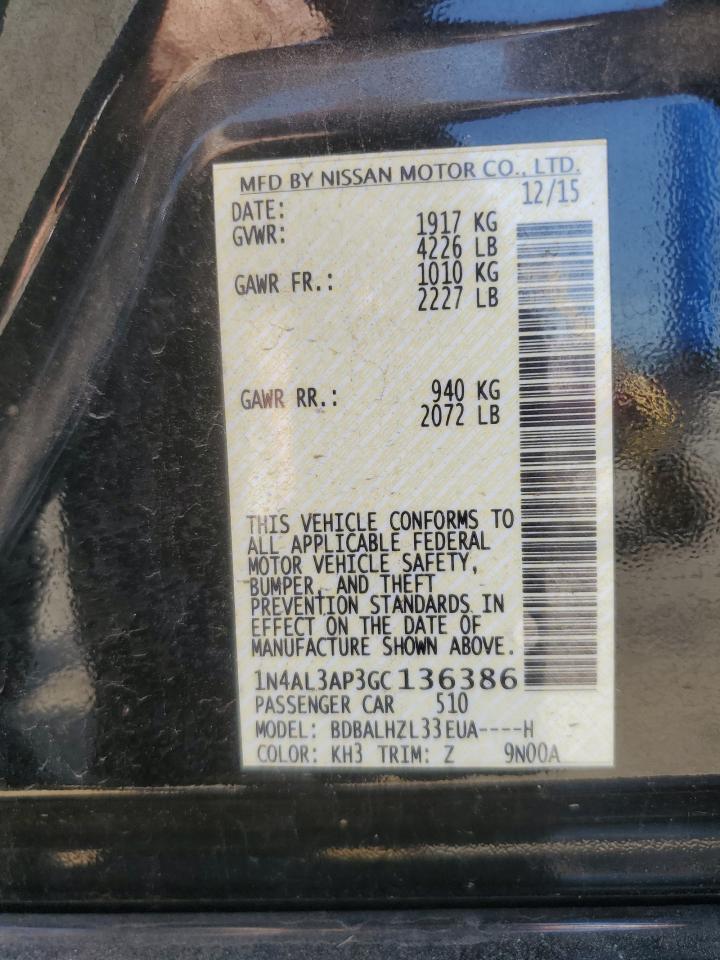 1N4AL3AP3GC136386 NISSAN ALTIMA 2016