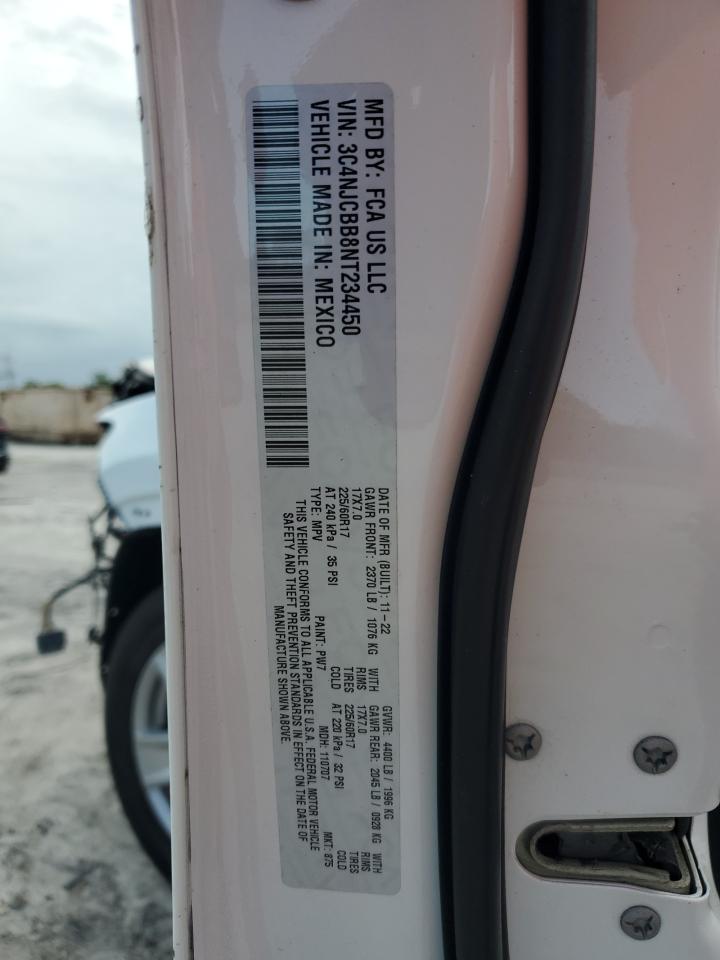 2022 Jeep Compass Latitude VIN: 3C4NJCBB8NT234450 Lot: 61814745