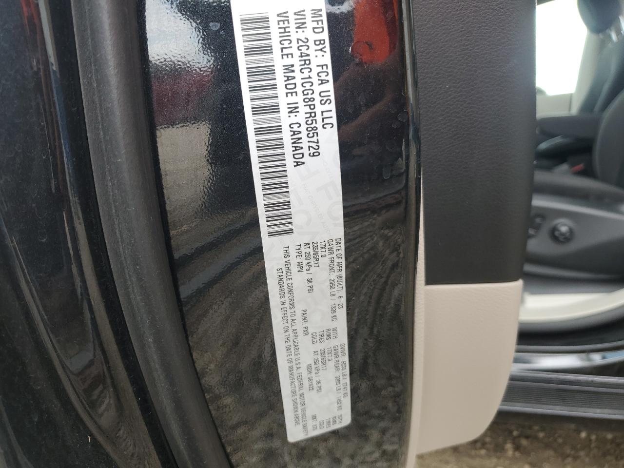 2023 Chrysler Voyager Lx VIN: 2C4RC1CG8PR585729 Lot: 61022895