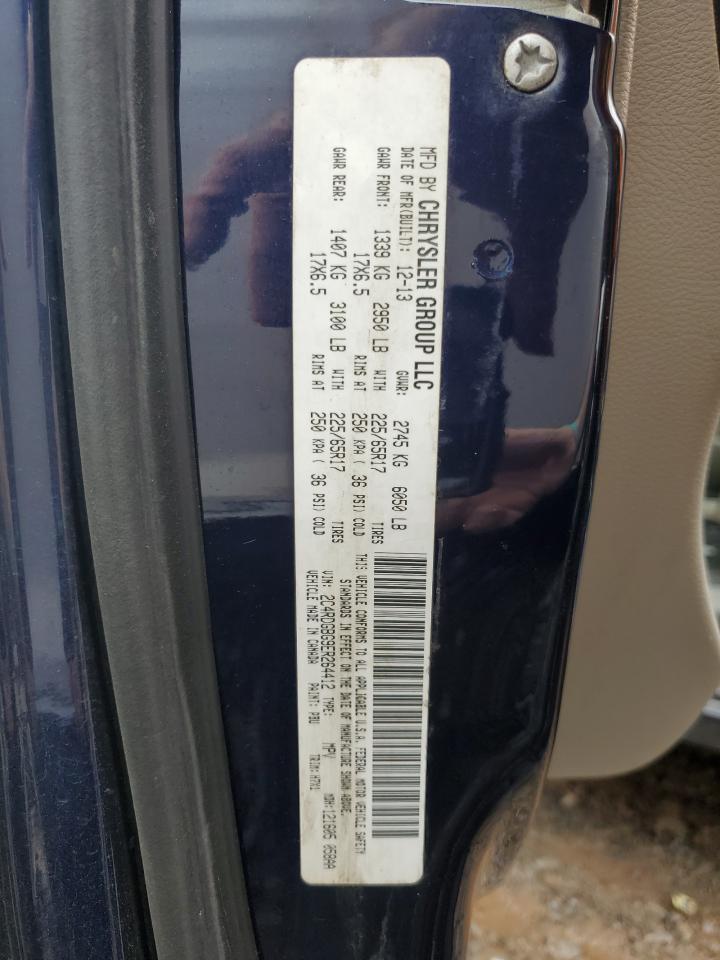 2014 Dodge Grand Caravan Se VIN: 2C4RDGBG9ER264412 Lot: 60410525