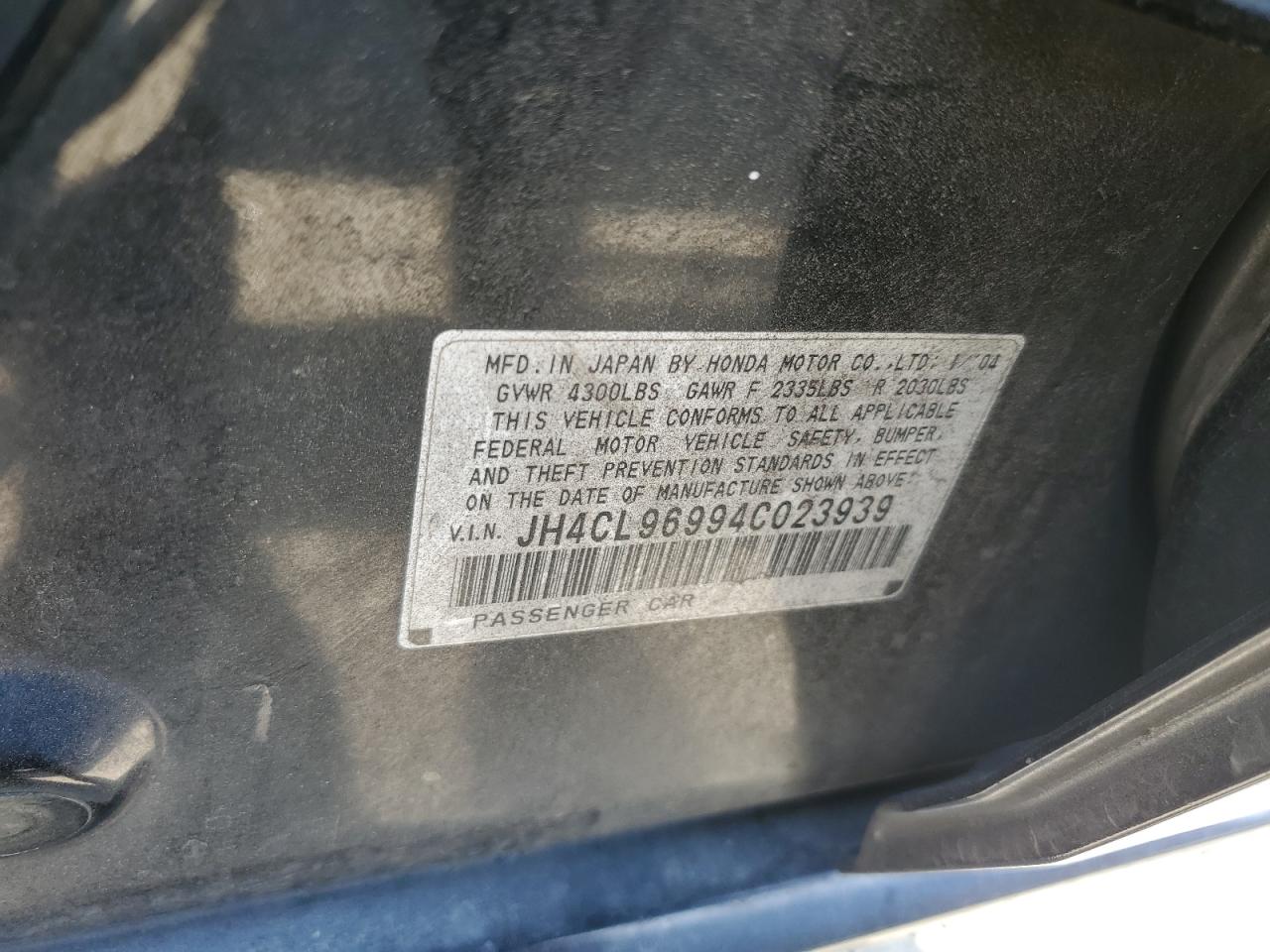 2004 Acura Tsx VIN: JH4CL96994C023939 Lot: 62551085
