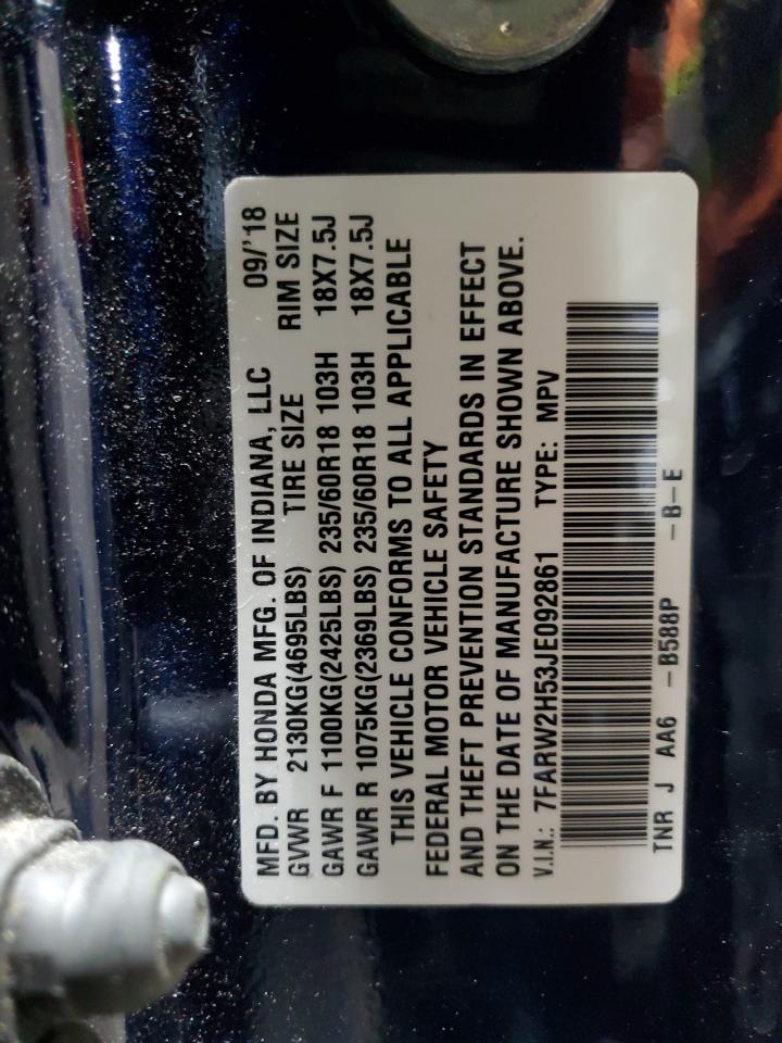 7FARW2H53JE092861 HONDA CRV 2018