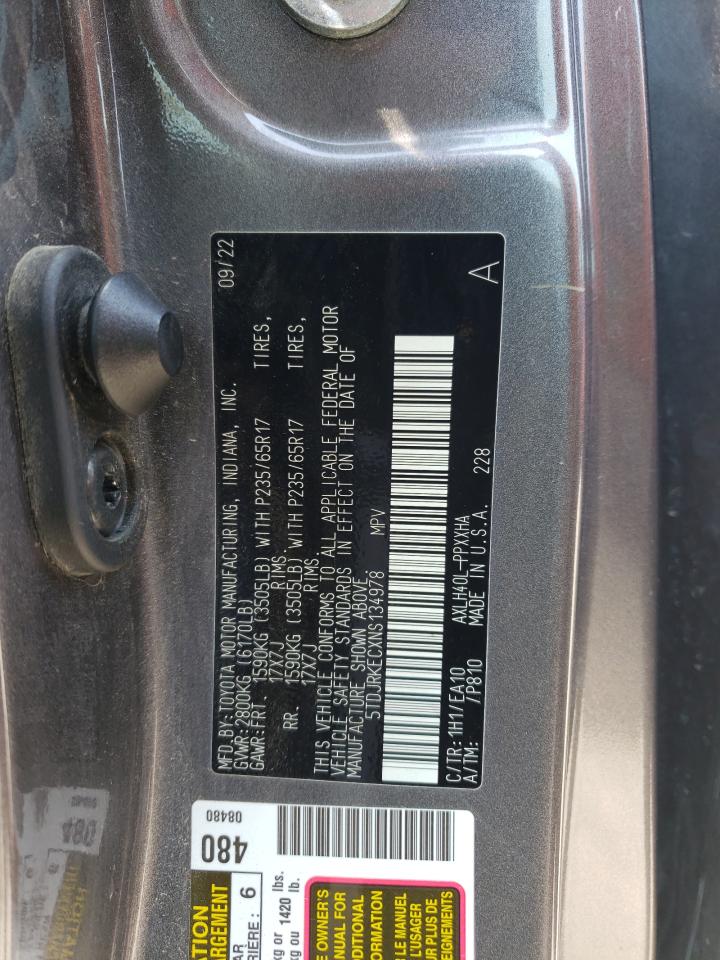 5TDJRKECXNS134978 TOYOTA All Models 2022