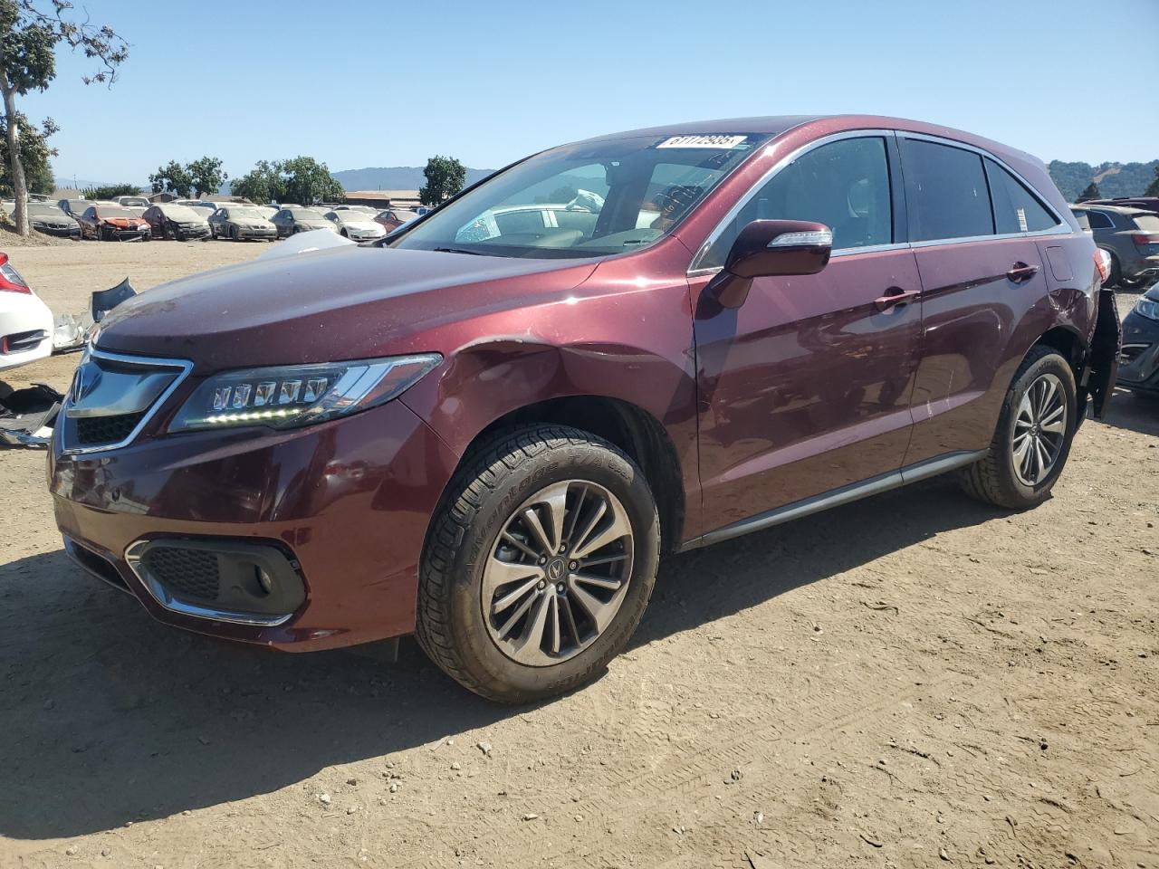 2017 Acura Rdx Advance للبيع في San Martin، CA - Rear End