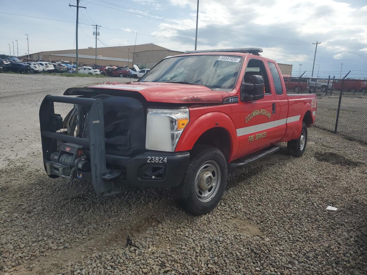 2016 Ford F250 Super Duty за продажба в Gaston, SC - Burn