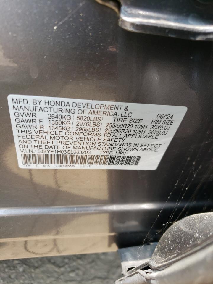 2025 Acura Mdx A-Spec VIN: 5J8YE1H03SL003203 Lot: 60279305