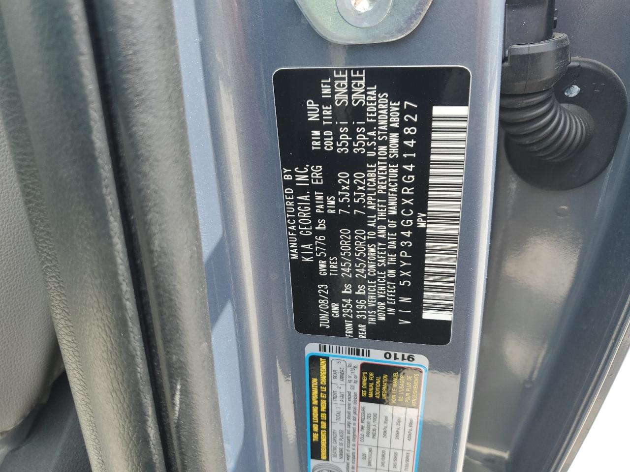 2024 Kia Telluride Ex VIN: 5XYP34GCXRG414827 Lot: 62159185
