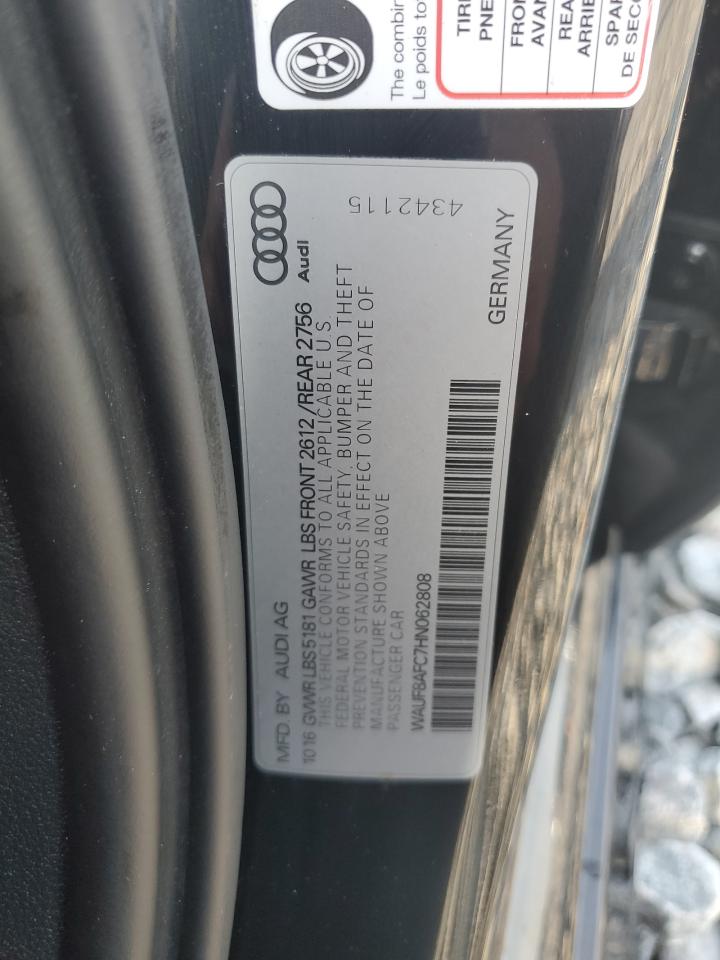 2017 Audi A6 Premium VIN: WAUF8AFC7HN062808 Lot: 61579565