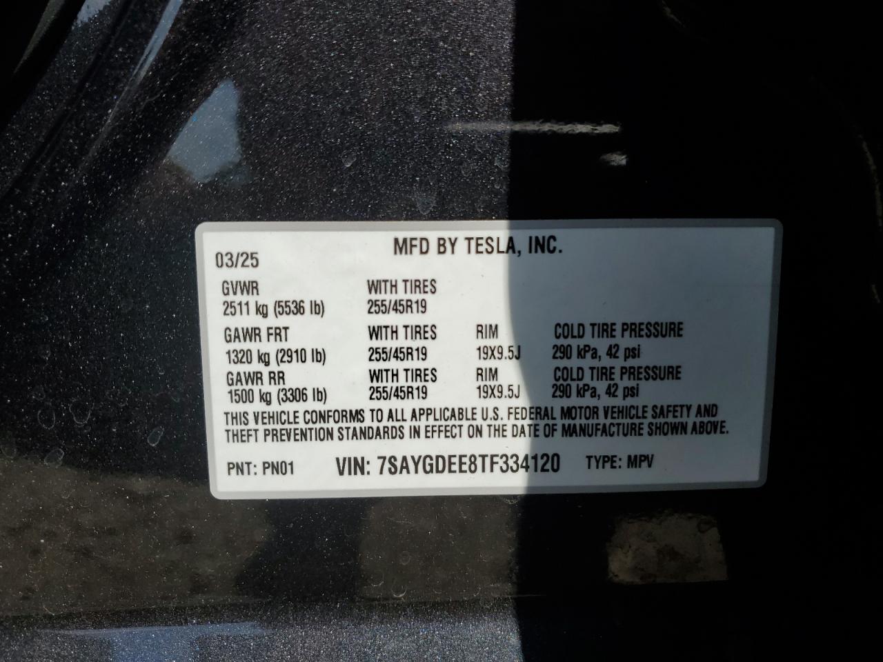 2026 Tesla Model Y VIN: 7SAYGDEE8TF334120 Lot: 67580075