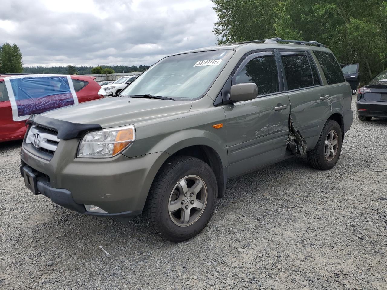 2008 Honda Pilot Exl للبيع في Arlington، WA - Side