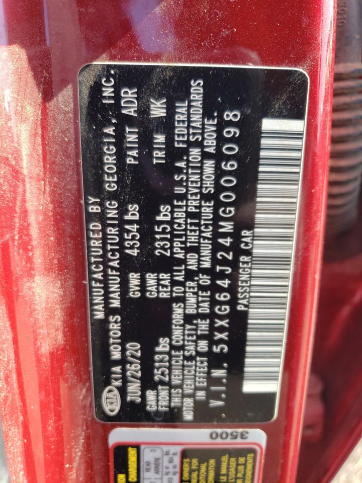 2021 Kia K5 Gt Line VIN: 5XXG64J24MG006098 Lot: 60091965
