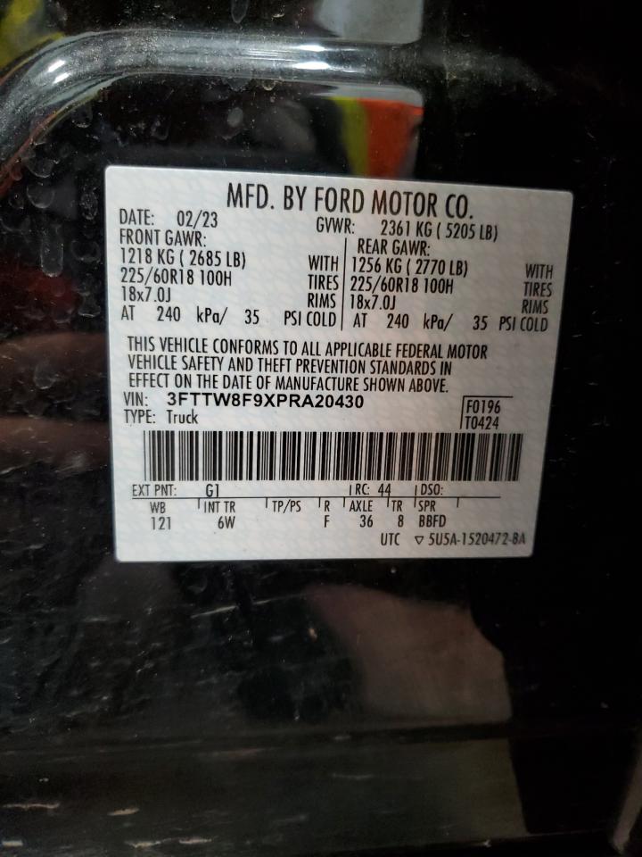 3FTTW8F9XPRA20430 FORD MAVERICK 2023