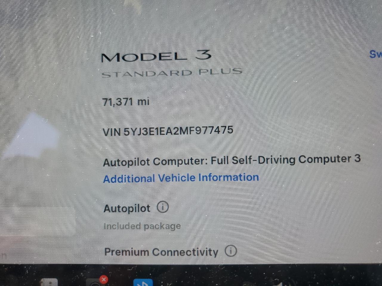 2021 Tesla Model 3 VIN: 5YJ3E1EA2MF977475 Lot: 59819255