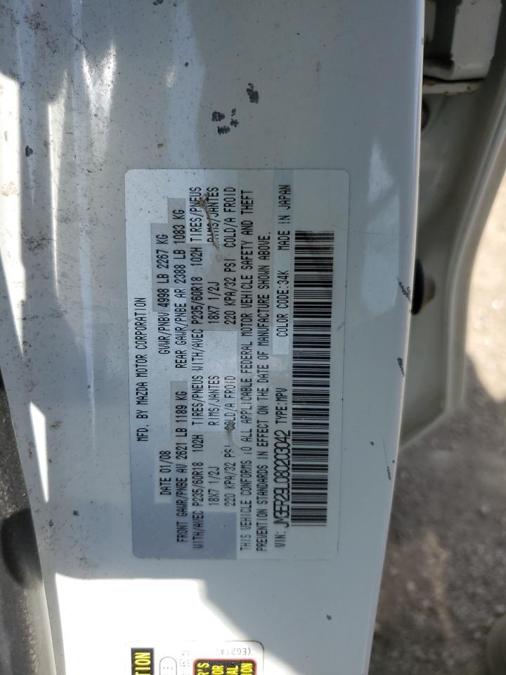 2008 Mazda Cx-7 VIN: JM3ER29L080203042 Lot: 62010475