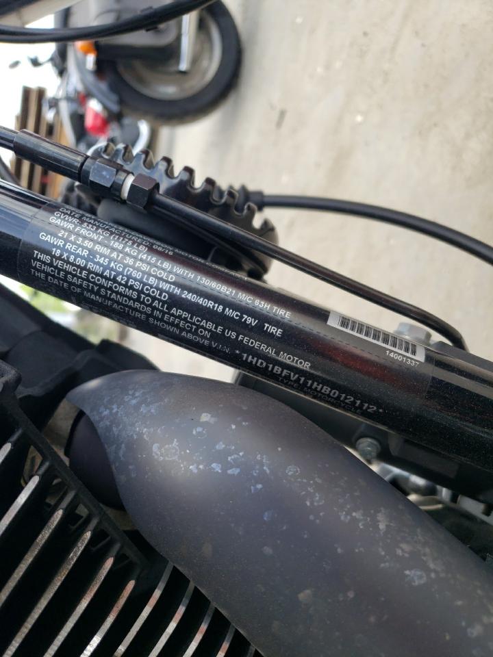 2017 Harley-Davidson Fxsb Breakout VIN: 1HD1BFV11HB012112 Lot: 60063775