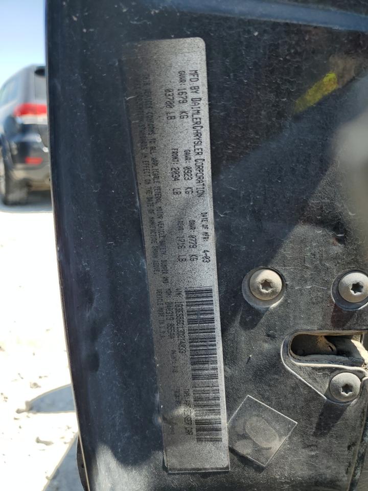 2003 Dodge Neon Sxt VIN: 1B3ES56C13D214833 Lot: 60065175
