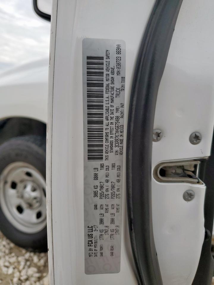 2017 Ram 1500 St VIN: 3C6RR7KTXHG675480 Lot: 60472195