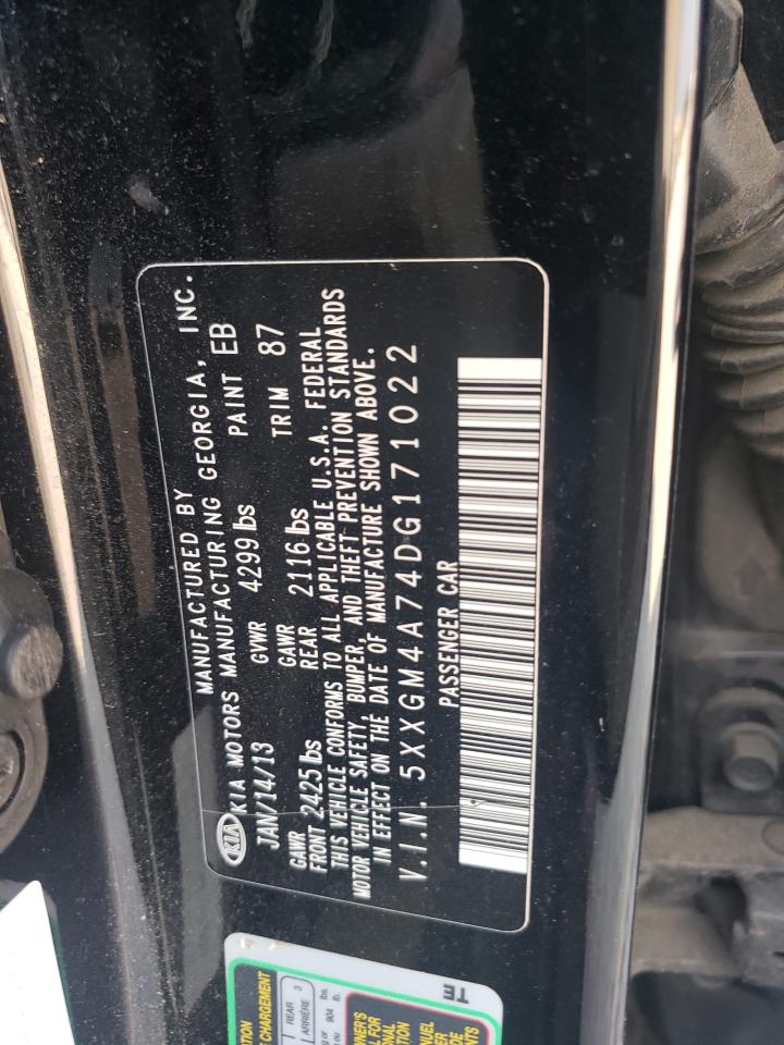 KIA OPTIMA 2013 VIN 5XXGM4A74DG171022 фото 12