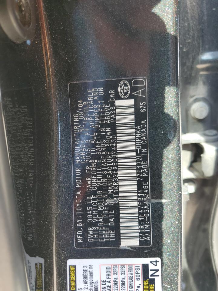 2005 Toyota Corolla Matrix Xr VIN: 2T1KR32EX5C374430 Lot: 62353555