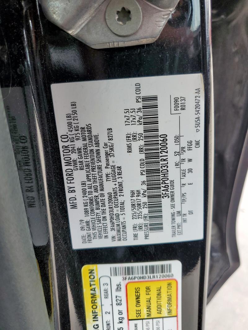 2020 FORD FUSION SE  