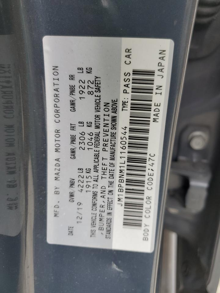 2020 Mazda 3 Premium VIN: JM1BPBNM1L1160544 Lot: 60498185