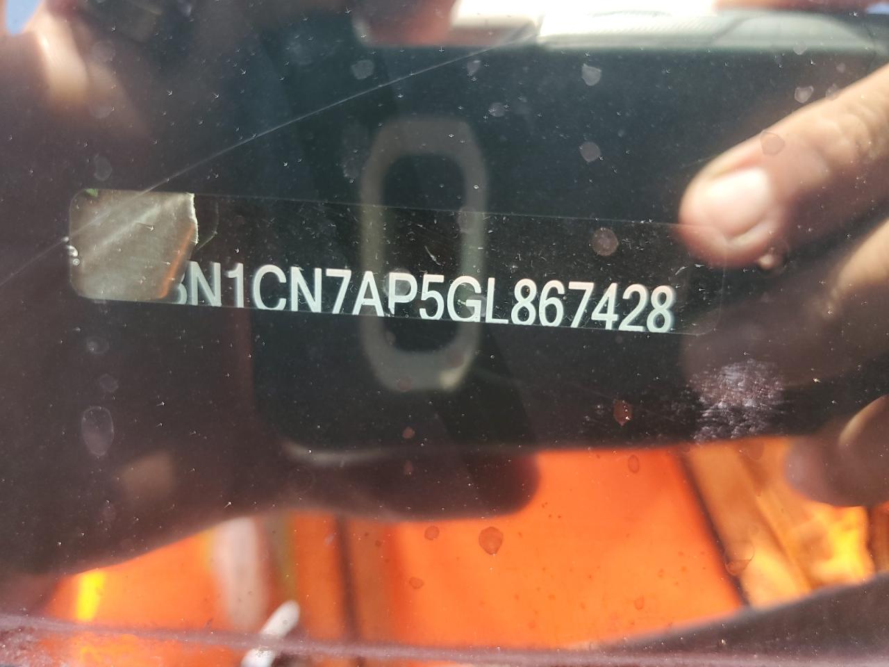 2016 Nissan Versa S VIN: 3N1CN7AP5GL867428 Lot: 61666515
