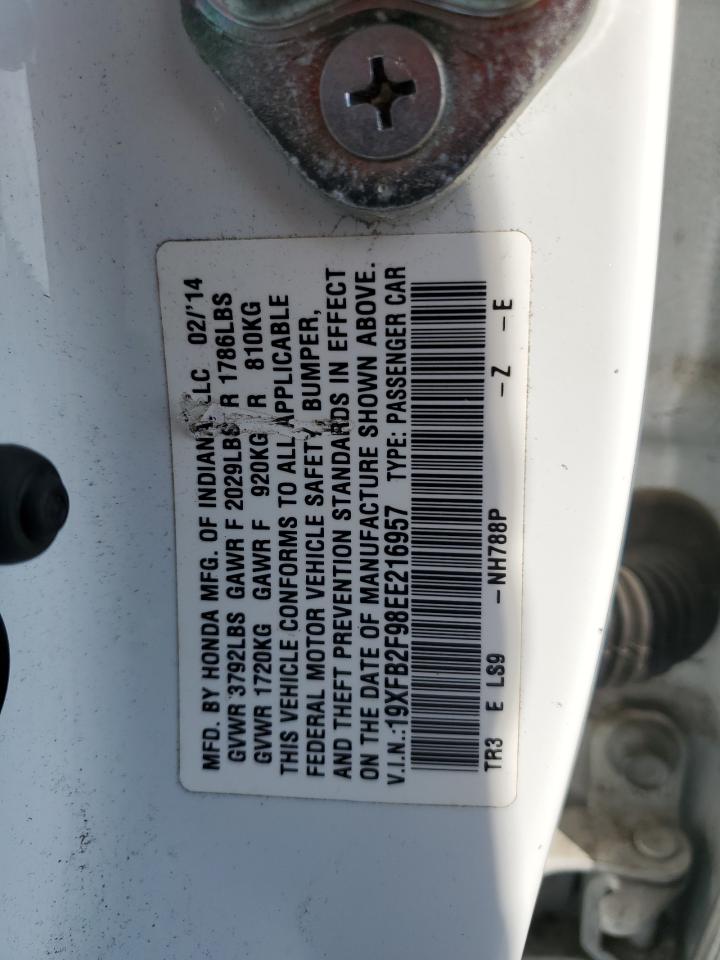 2014 Honda Civic Exl VIN: 19XFB2F98EE216957 Lot: 59970585