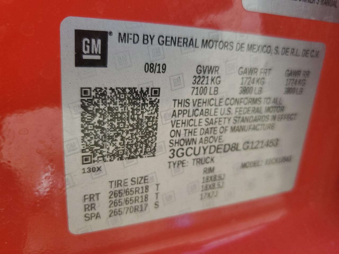 3GCUYDED8LG121453 CHEVROLET ALL Models 2020