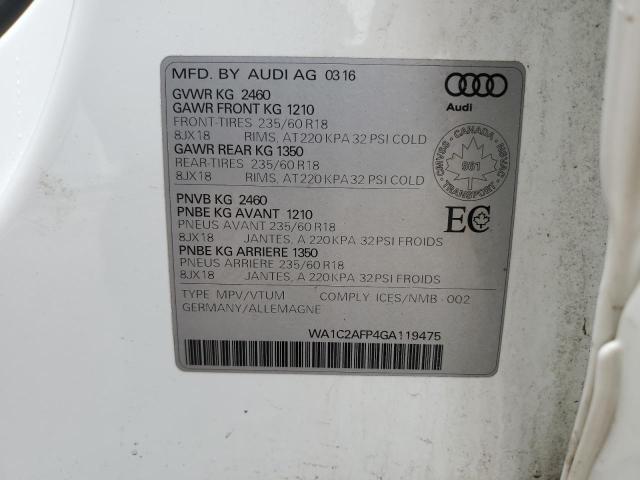 2016 AUDI Q5 PREMIUM  