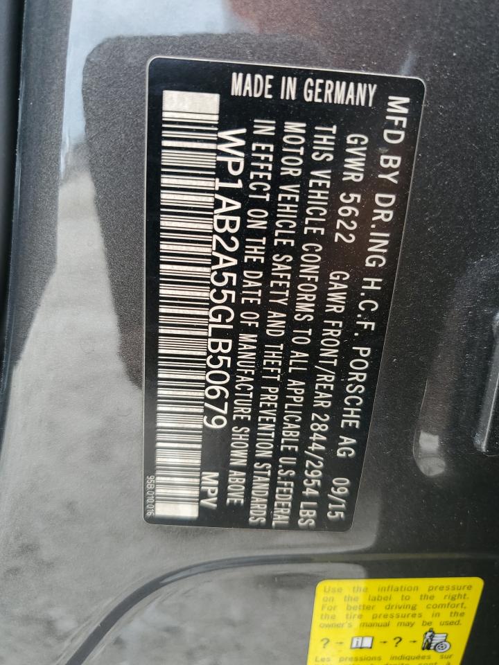 2016 Porsche Macan S VIN: WP1AB2A55GLB50679 Lot: 62983465