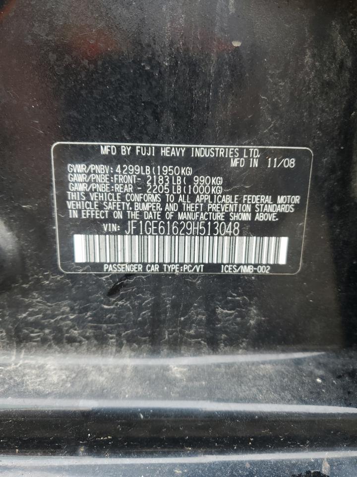 2009 Subaru Impreza 2.5I VIN: JF1GE61629H513048 Lot: 62752085