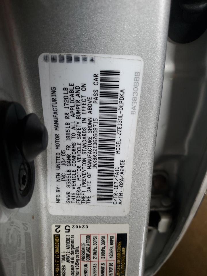 TOYOTA COROLLA 2006 VIN 1NXBR32E36Z608715 фото 12