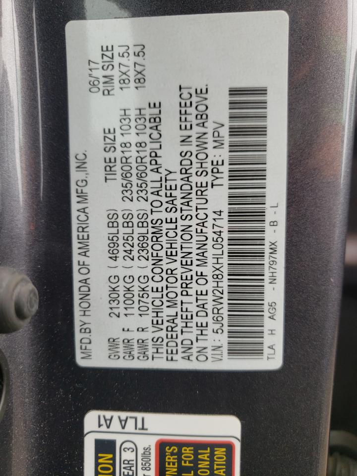HONDA CRV 2017 VIN 5J6RW2H8XHL054714 photo 13