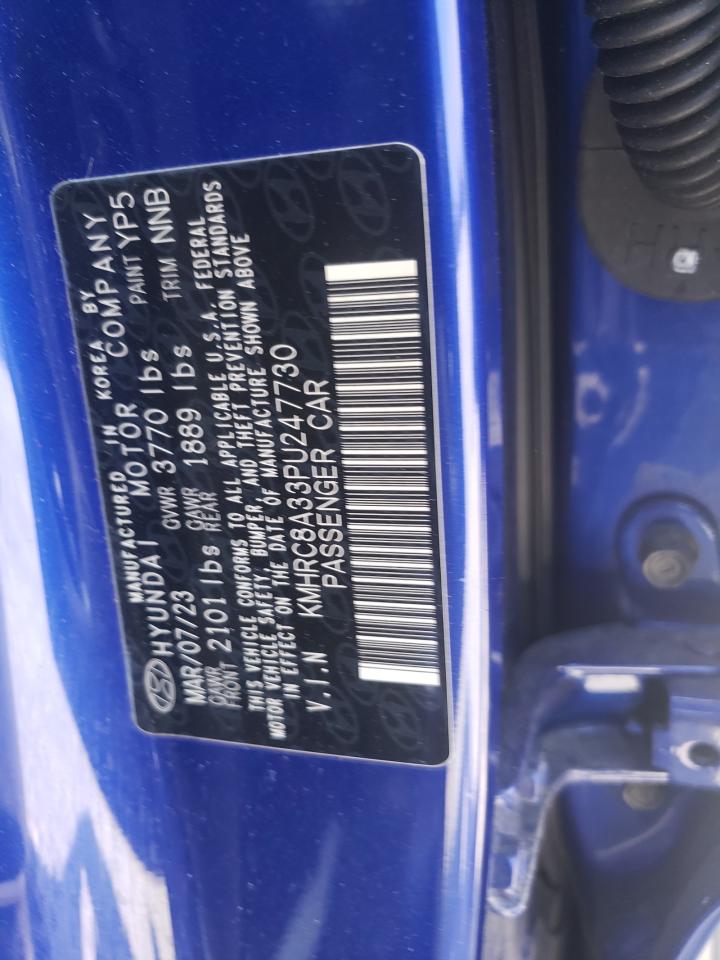 2023 Hyundai Venue Sel VIN: KMHRC8A33PU247730 Lot: 62546345