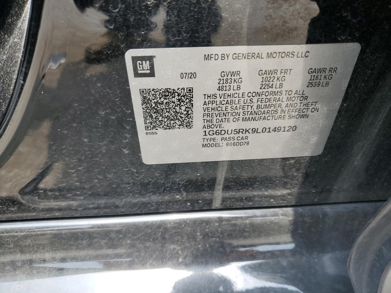 2020 Cadillac Ct5 Sport VIN: 1G6DU5RK9L0149120 Lot: 59506165