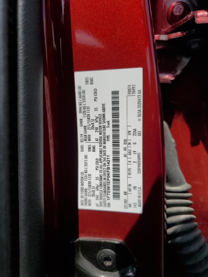 1FTEW1EP0KFB14211 FORD F-150 2019