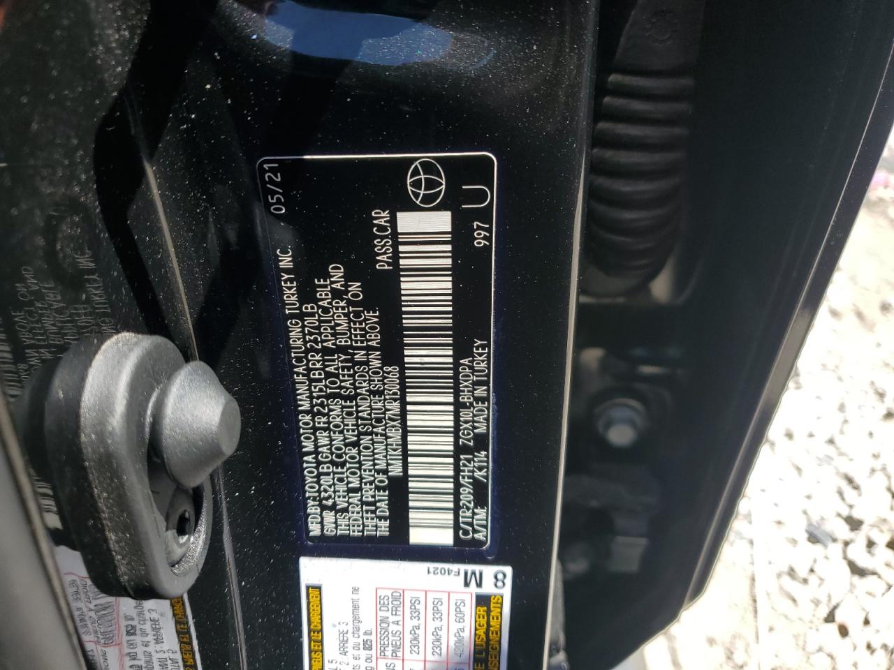 2021 Toyota C-Hr Xle VIN: NMTKHMBX7MR130068 Lot: 62160175
