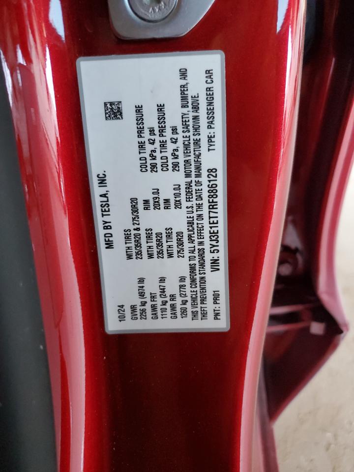 5YJ3E1ET7RF886128 2024 Tesla Model 3