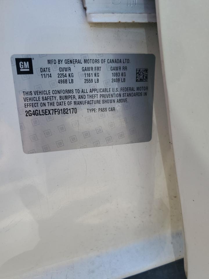 2015 Buick Regal VIN: 2G4GL5EX7F9182170 Lot: 61787795