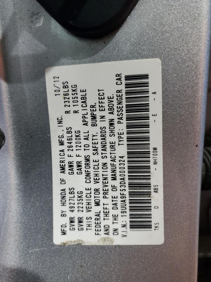 2013 Acura Tl Tech VIN: 19UUA9F53DA000324 Lot: 60862875