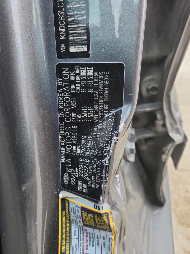 2018 Kia Niro Fe VIN: KNDCB3LC1J5122756 Lot: 60298565