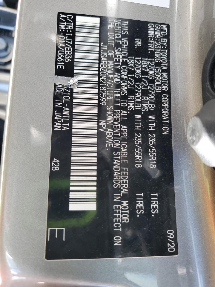 2021 Lexus Nx 300 Base VIN: JTJSARBZ0M2182599 Lot: 61125385