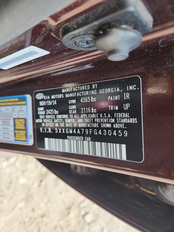 2015 Kia Optima Lx VIN: 5XXGM4A79FG430459 Lot: 62098625